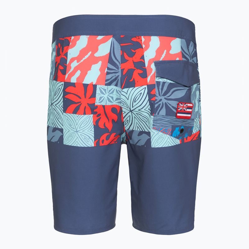 Pantaloni scurți de baie pentru bărbați Quiksilver Surfsilk Hawaii Blocked 19" Crown Blue 2