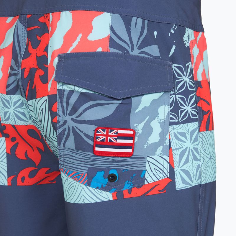 Pantaloni scurți de baie pentru bărbați Quiksilver Surfsilk Hawaii Blocked 19" Crown Blue 3