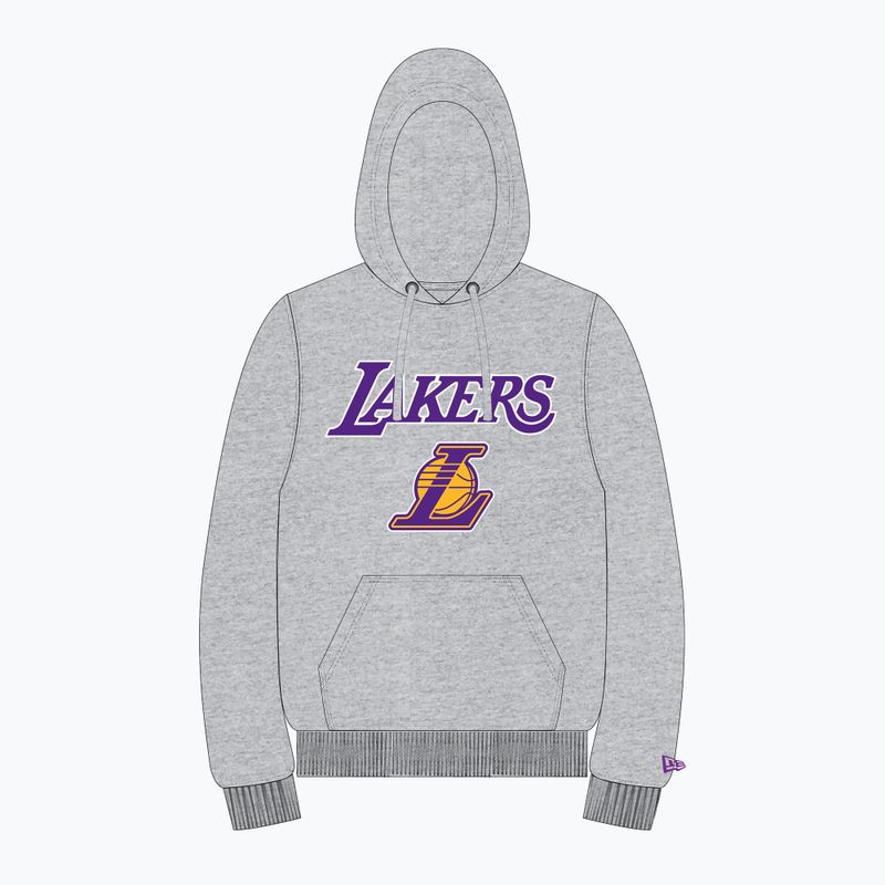 Bluză pentru bărbați New Era NBA Regular Hoody Los Angeles Lakers grey med 6