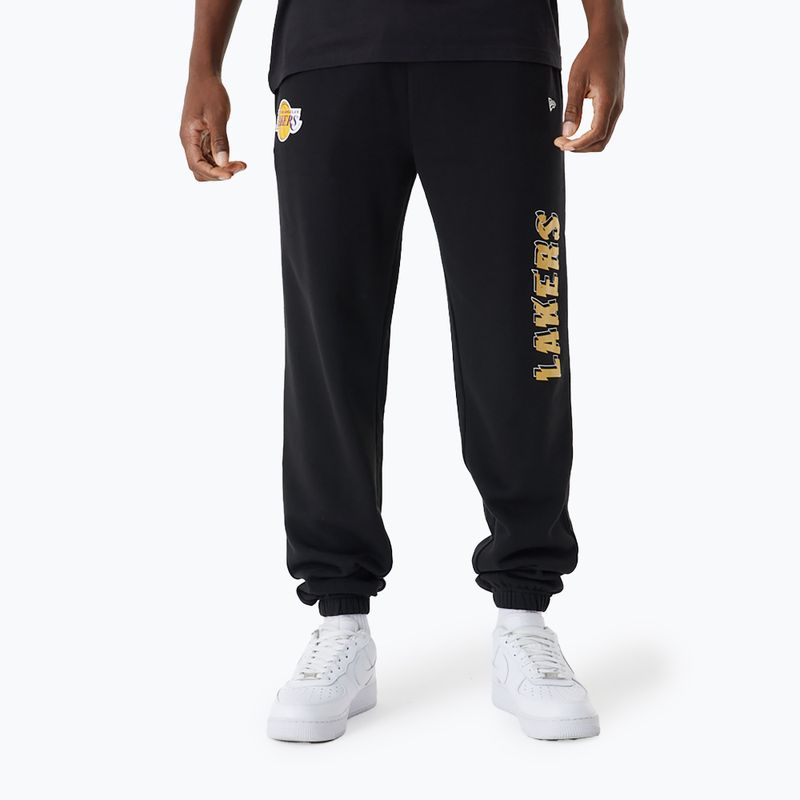 Pantaloni pentru bărbați New Era NBA Team Script Jogger Los Angeles Lakers black