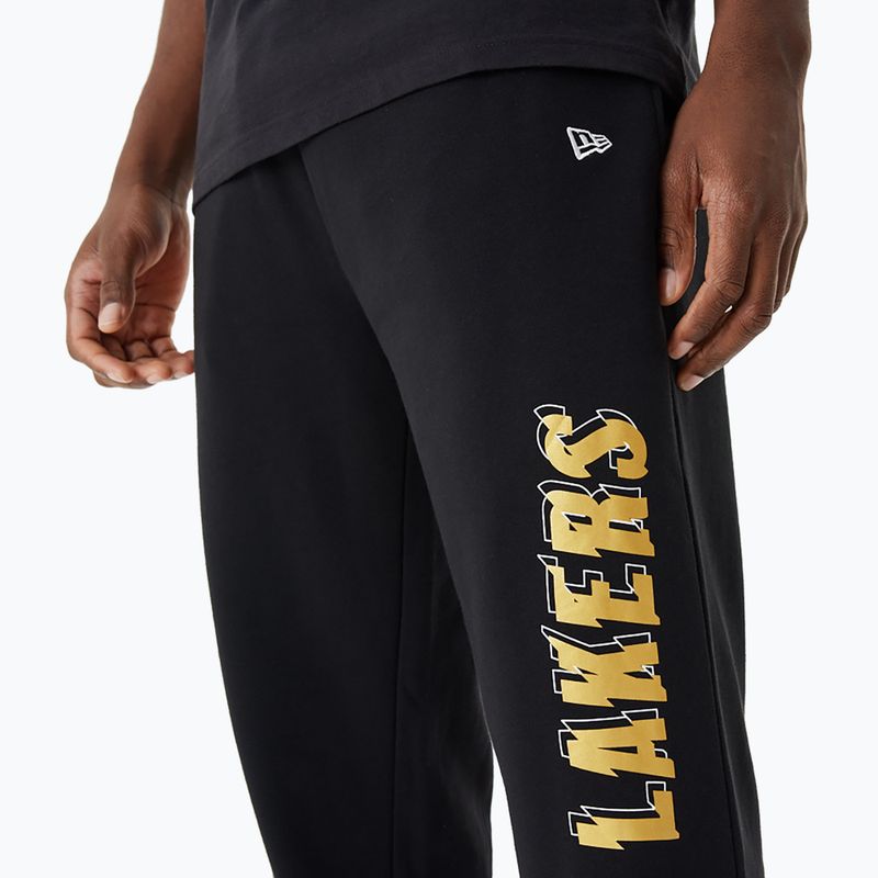 Pantaloni pentru bărbați New Era NBA Team Script Jogger Los Angeles Lakers black 5