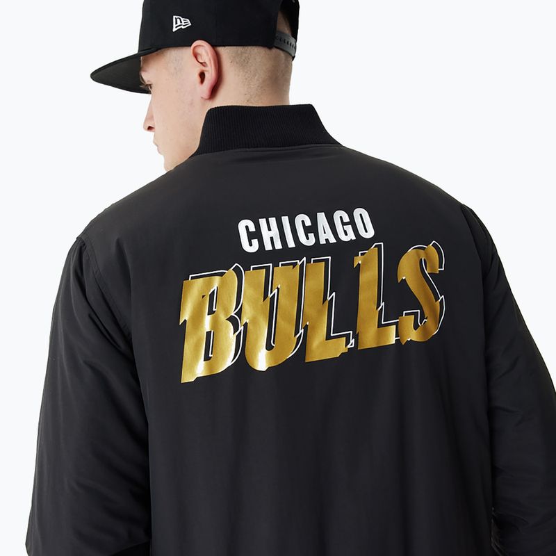 Geacă pentru bărbați New Era NBA Script BP Bomber Chicago Bulls black 4