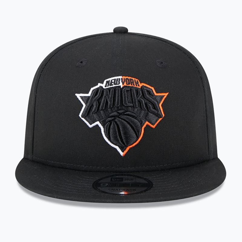 New Era Split Logo 9Fifty New York Knicks șapcă neagră 3