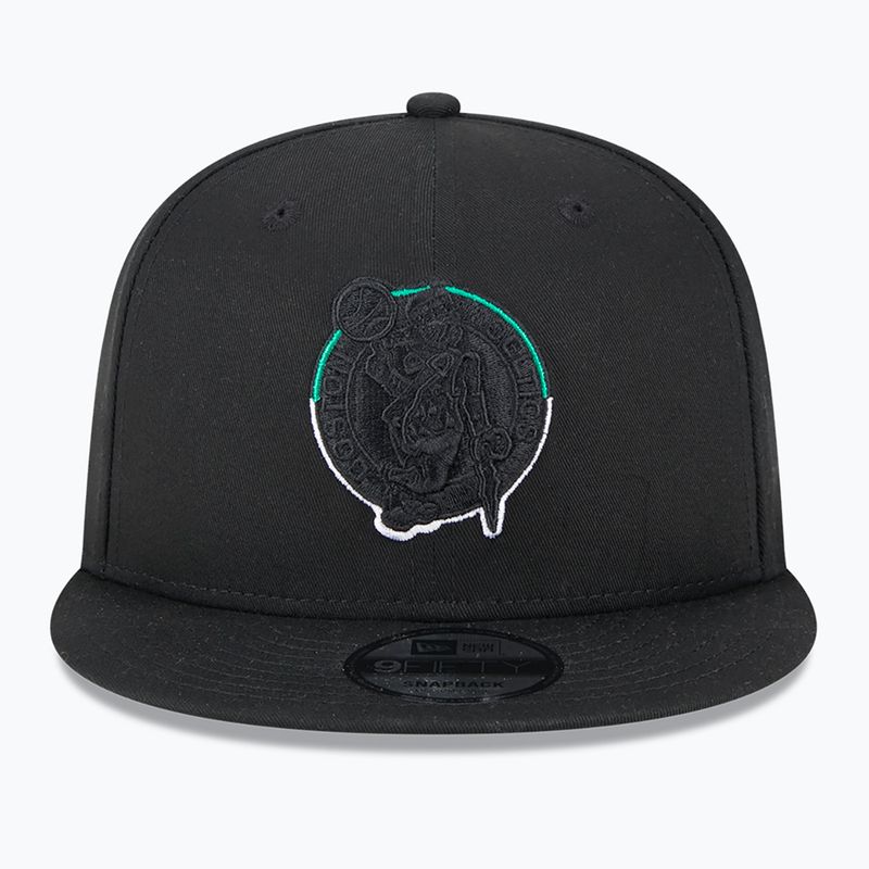 New Era Split Logo 9Fifty Boston Celtics șapcă negru 3