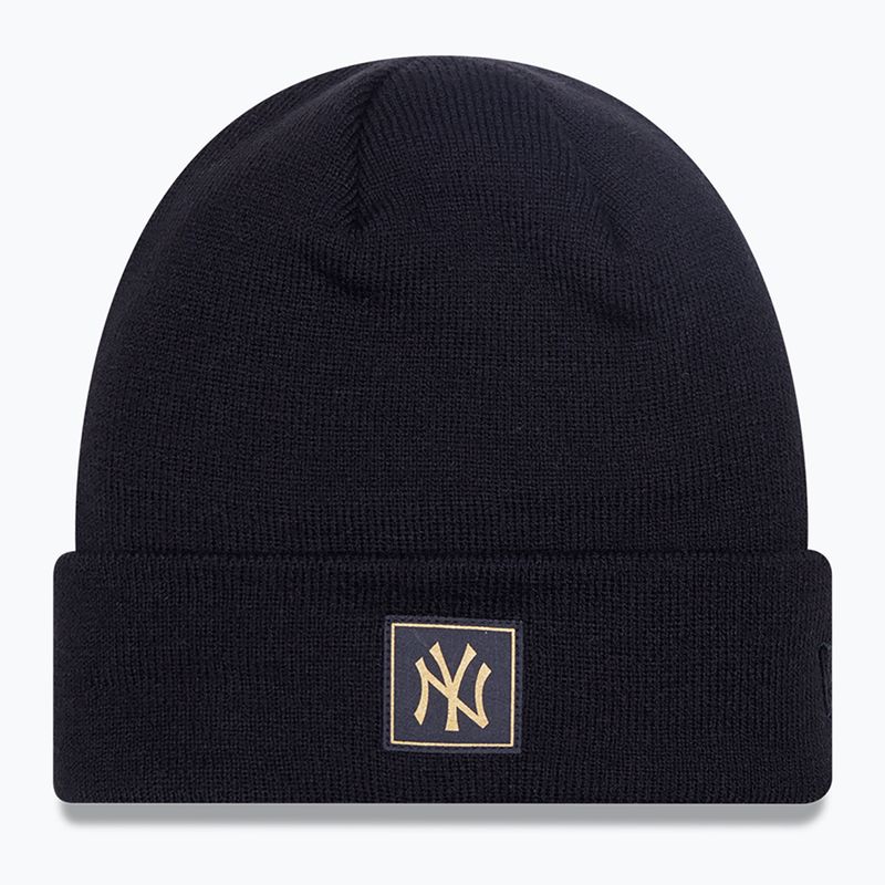 New Era Metalic Badge Badge Cuff Knit New York Yankees iarna capac negru