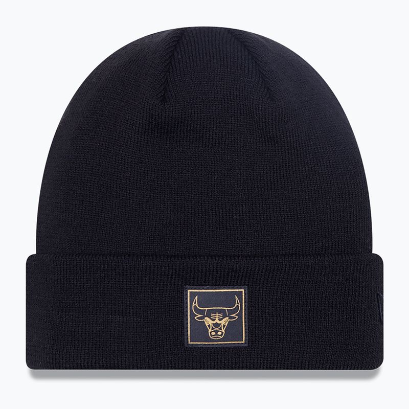 New Era Metalic Badge Badge Cuff Knit Chicago Bulls iarna capac negru