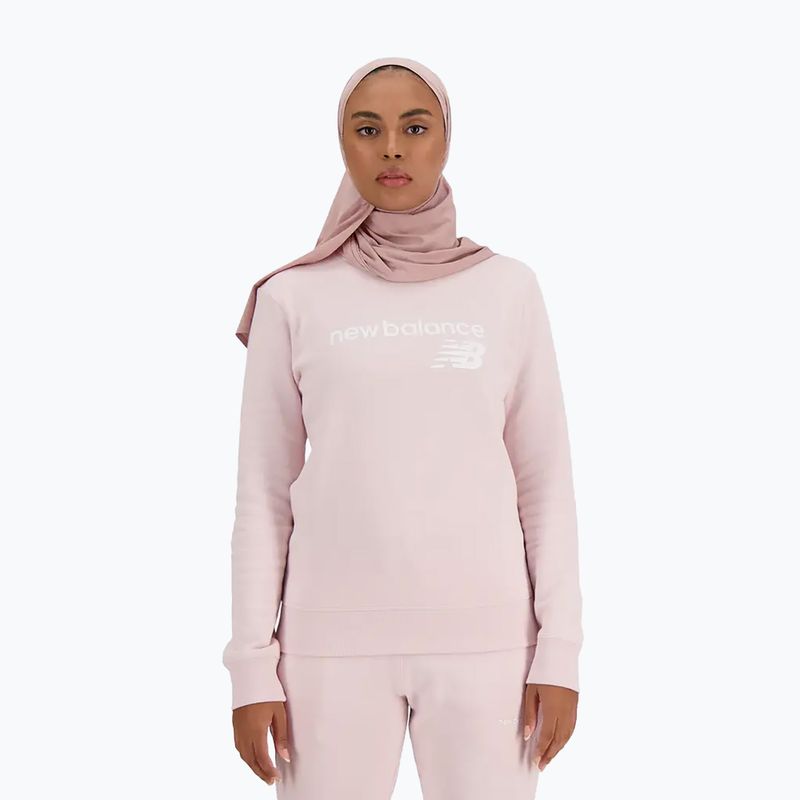 Hanorac pentru femei New Balance Classic Core Fleece Crew stone pink