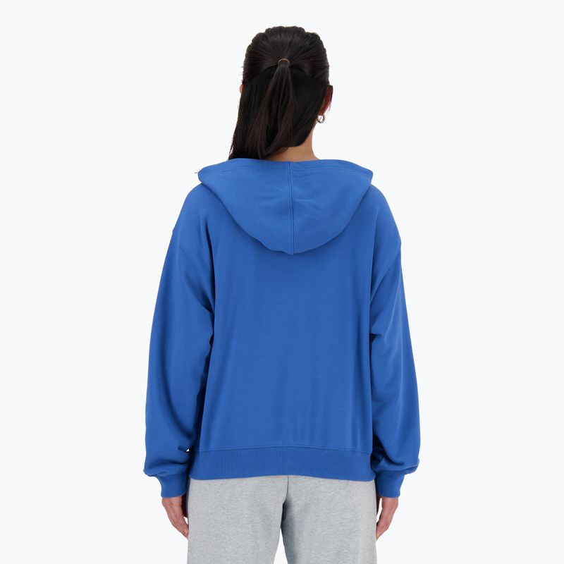 Bluză pentru femei New Balance French Terry Stacked Logo Hoodie blueagat 3