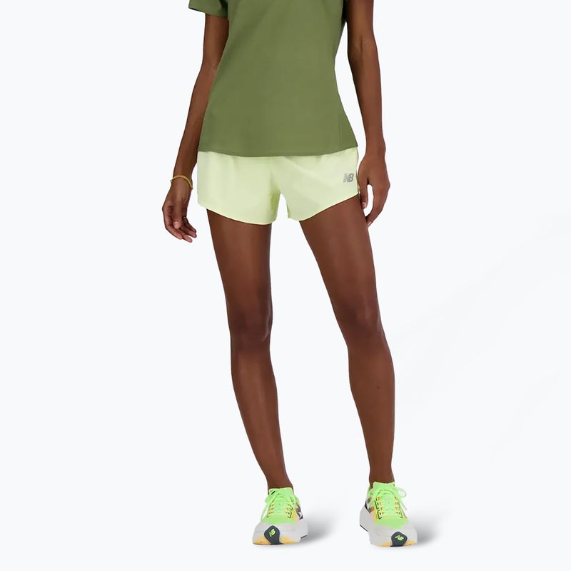 Pantaloni scurți de alergare pentru femei New Balance RC Seamless 3 Inch lime light