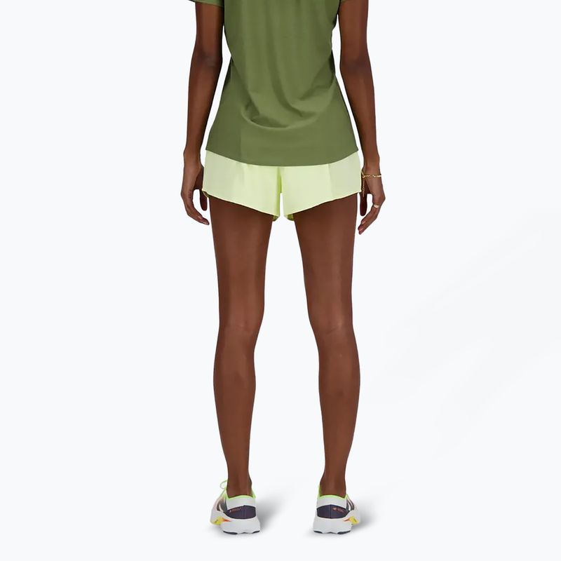 Pantaloni scurți de alergare pentru femei New Balance RC Seamless 3 Inch lime light 2