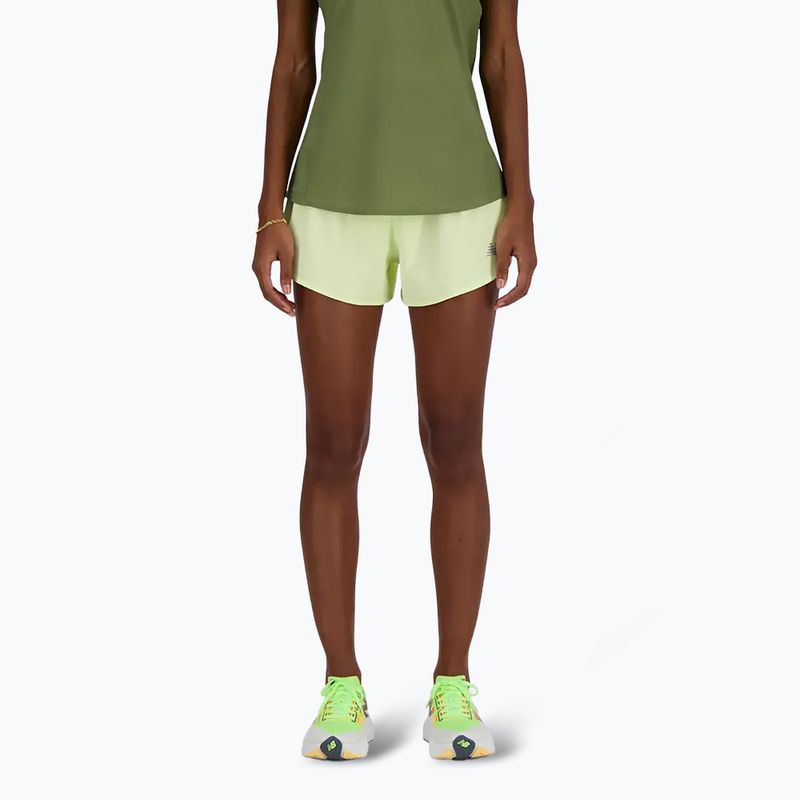 Pantaloni scurți de alergare pentru femei New Balance RC Seamless 3 Inch lime light 3