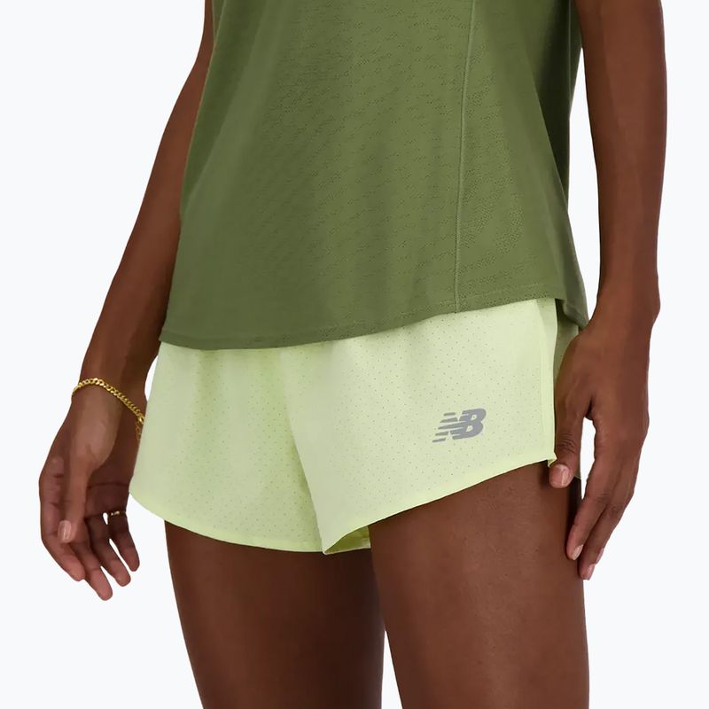 Pantaloni scurți de alergare pentru femei New Balance RC Seamless 3 Inch lime light 5