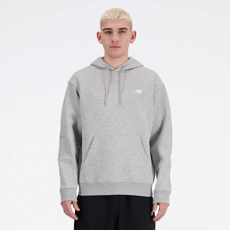 Bluză pentru bărbați New Balance Small Logo French Terry Hoodie athletic grey