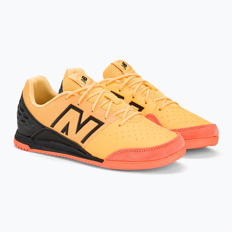 Încălțăminte de fotbal pentru copii New Balance Audazo Command JNR v6 IN white peach 4