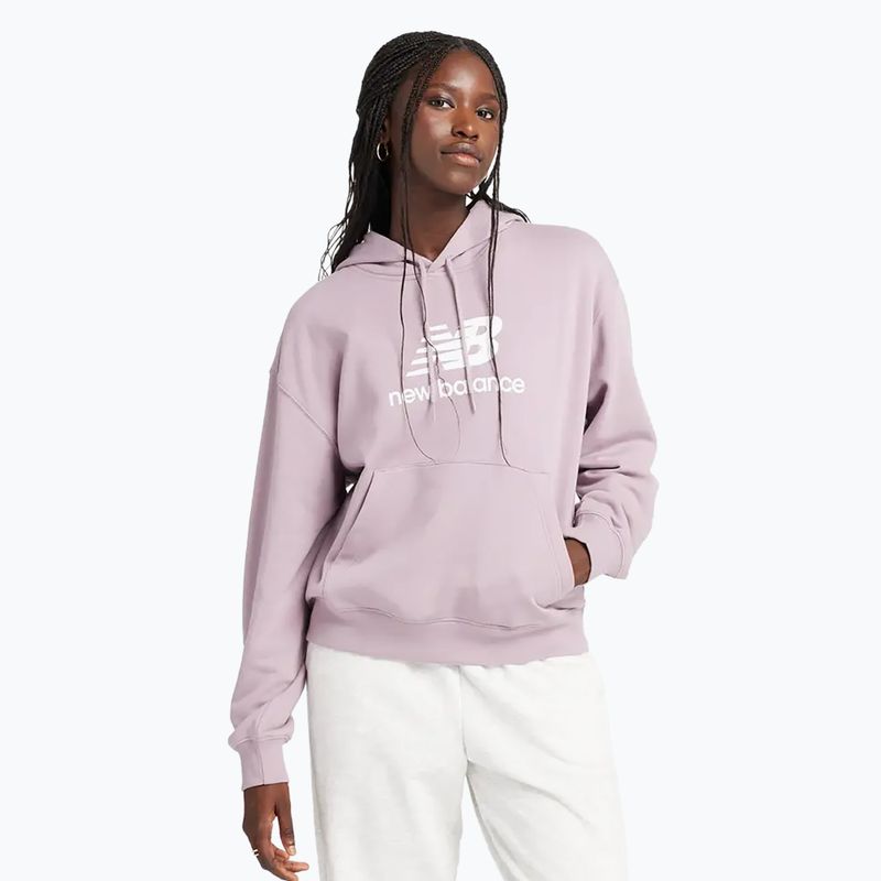 Bluză pentru femei New Balance French Terry Stacked Logo Hoodie icewine