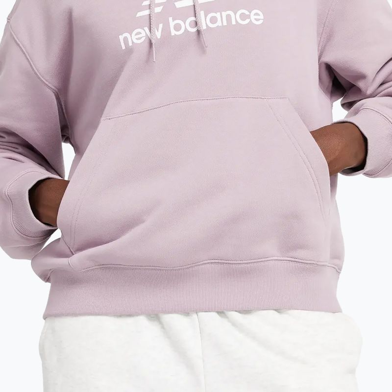 Bluză pentru femei New Balance French Terry Stacked Logo Hoodie icewine 5