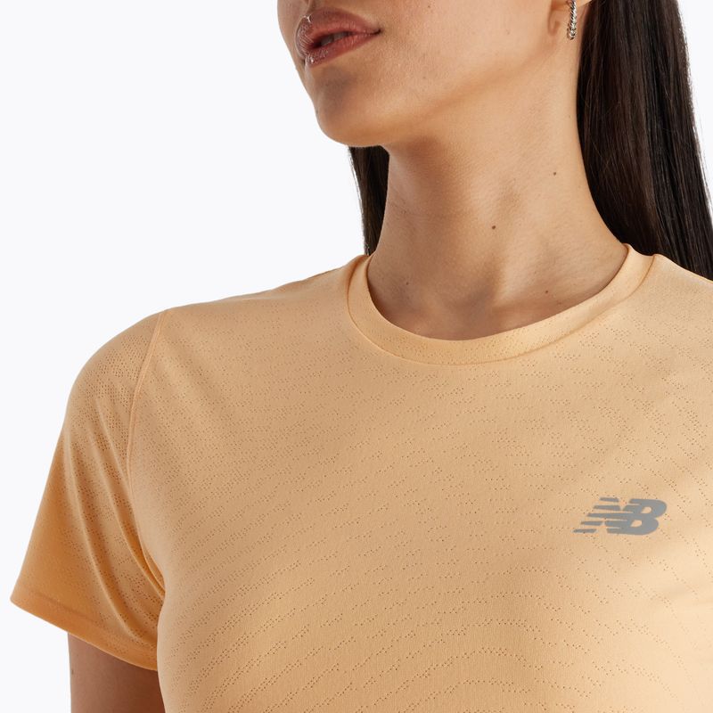 Tricou de alergare pentru femei New Balance Jacquard Slim peach blossom 4