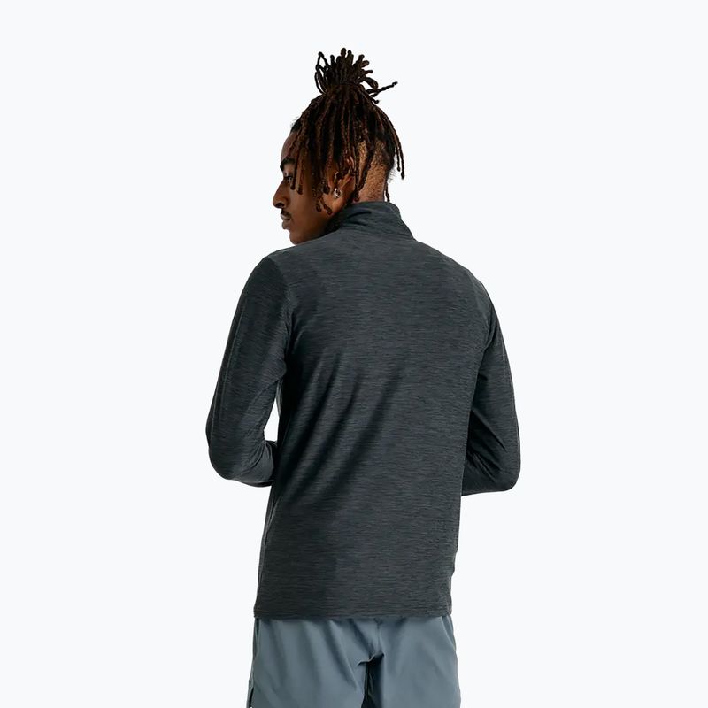 Bluză de alergare pentru bărbați New Balance Space Dye 1/4 Zip black 3