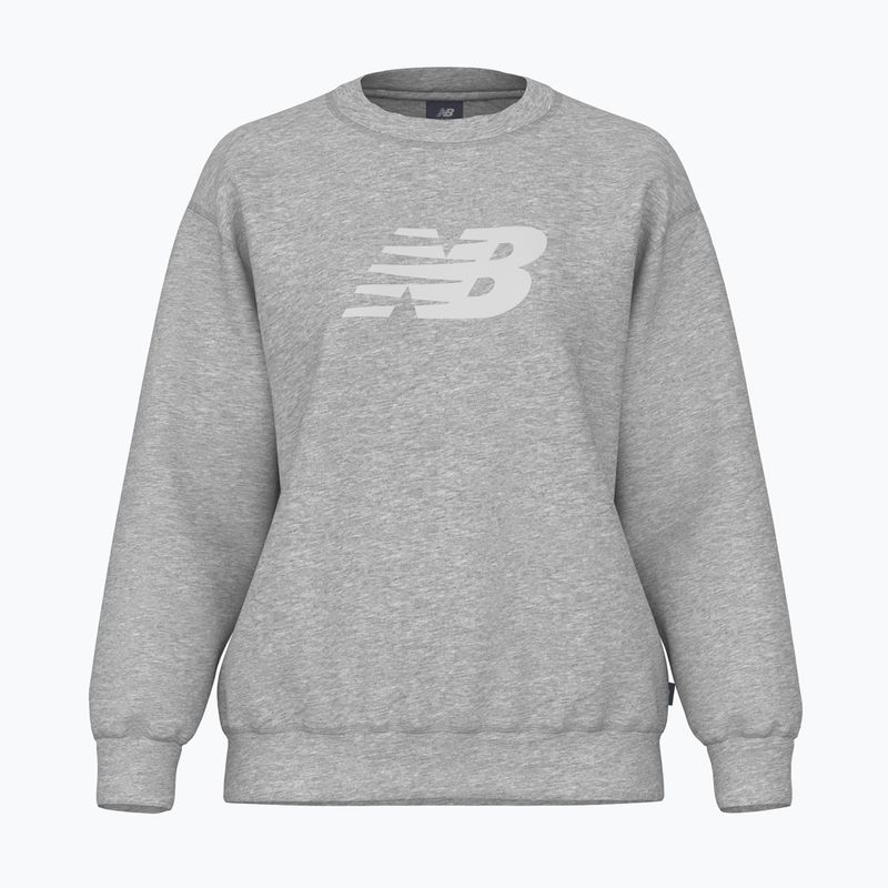 Tricou pentru femei New Balance Sport Fleece Logo Crew atletic gri