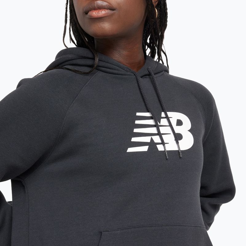 Femeii New Balance Fleece Hoodie negru 4