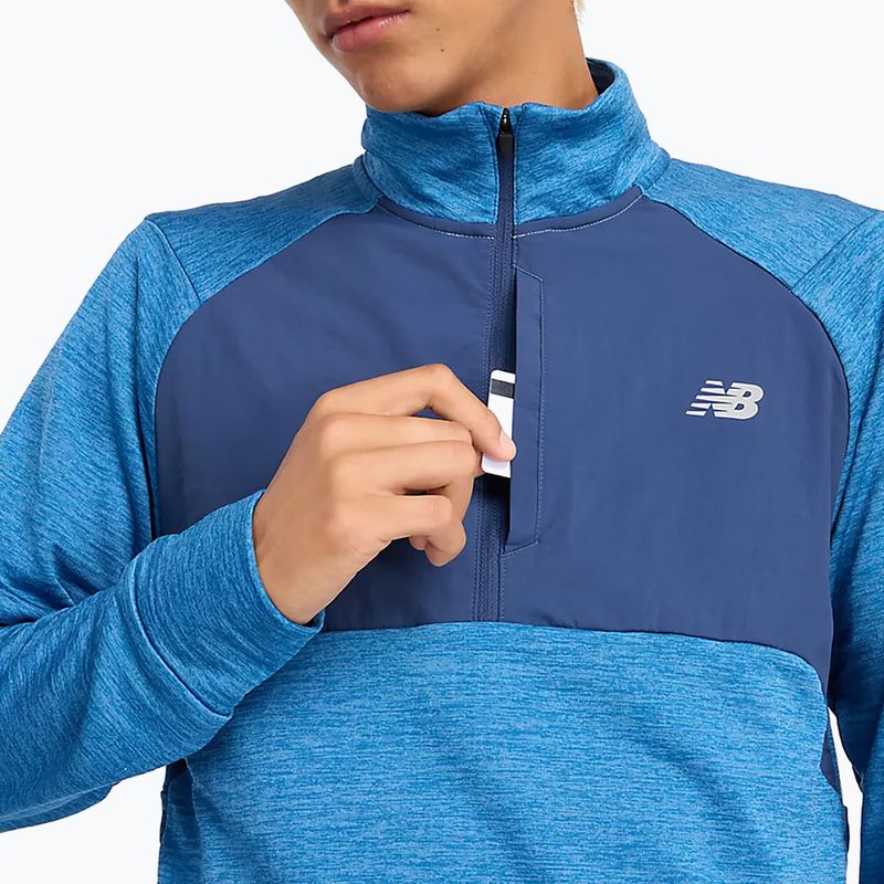 Longsleeve de alergare pentru bărbați New Balance Athletics Heat Grid 1/2 Zip heron blue 5