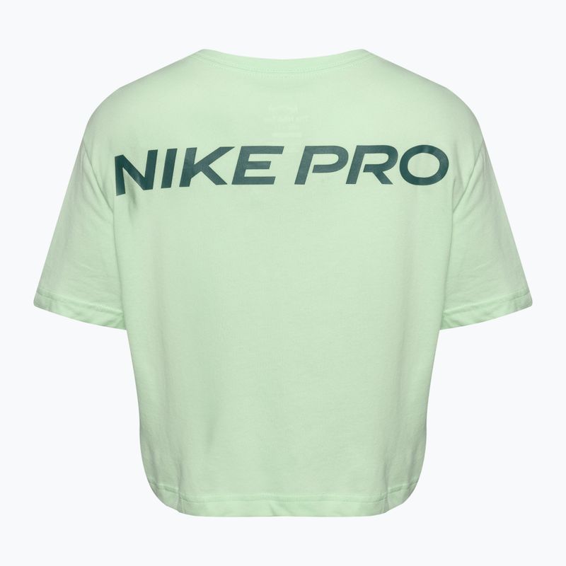 Tricou de antrenament pentru femei Nike Pro Dri-Fit Cropped vapour green 2