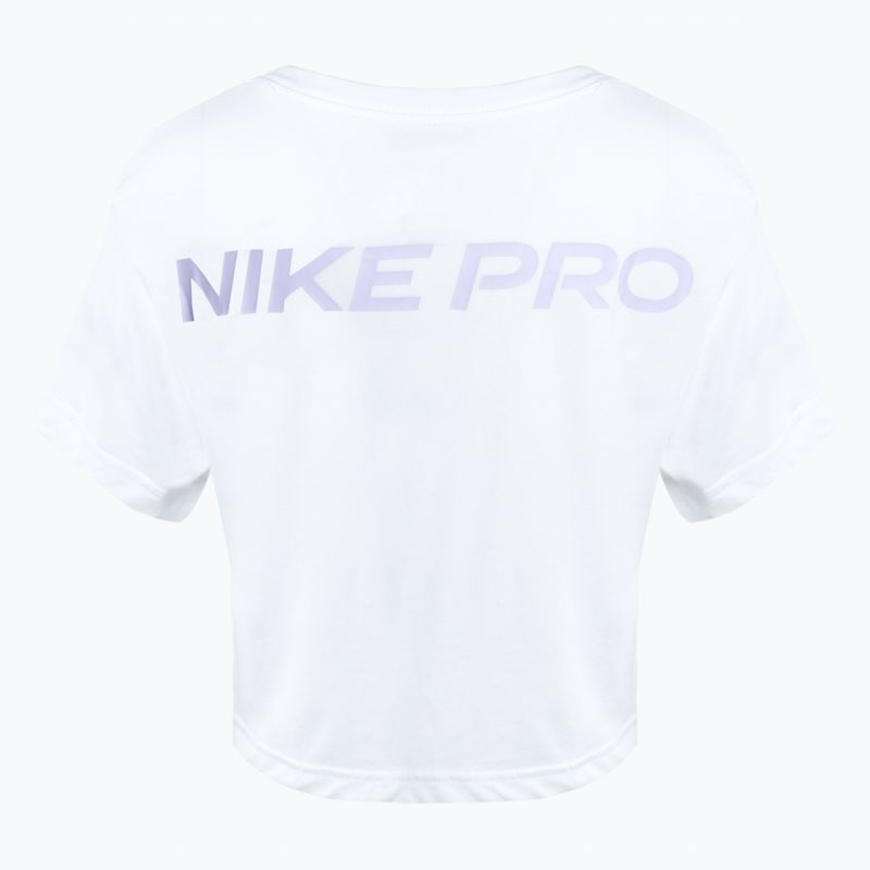 Tricou de antrenament pentru femei Nike Dri-Fit Pro white 2