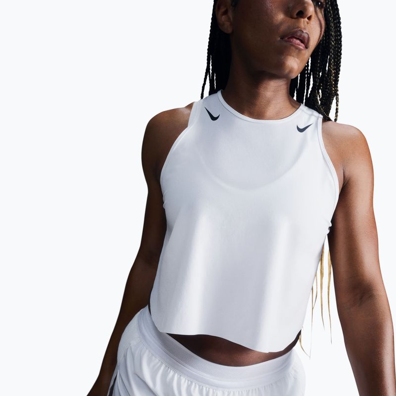 Tricou de alergare pentru femei Nike AeroSwift Dri-Fit ADV Cropped Tank Top off white/black 3