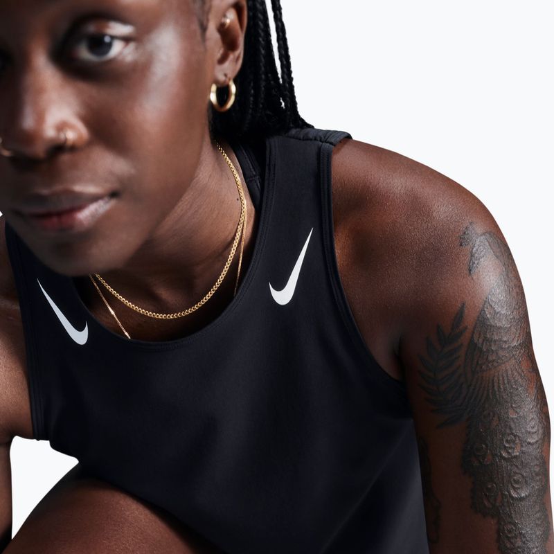 Tricou de alergare pentru femei Nike AeroSwift Dri-Fit ADV Cropped Tank Top black/white 5