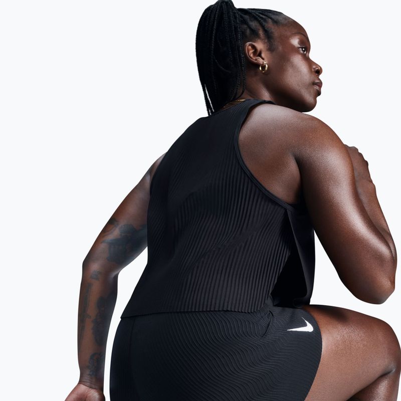 Tricou de alergare pentru femei Nike AeroSwift Dri-Fit ADV Cropped Tank Top black/white 6