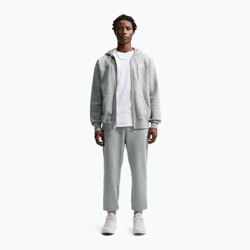 Pantaloni pentru bărbați Nike Club French Terry Joggers dark grey heather/light smoke grey/white 2