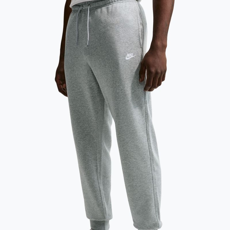 Pantaloni pentru bărbați Nike Club French Terry Joggers dark grey heather/light smoke grey/white 5