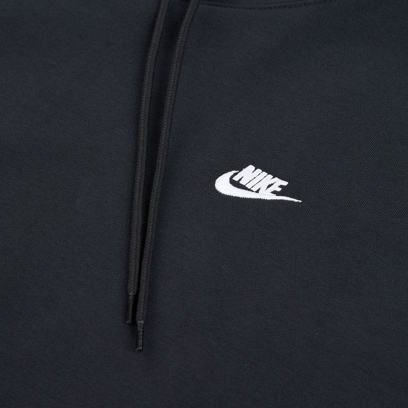 Hanorac pentru bărbați Nike Club French Terry Pullover Hoodie black/black/white 10