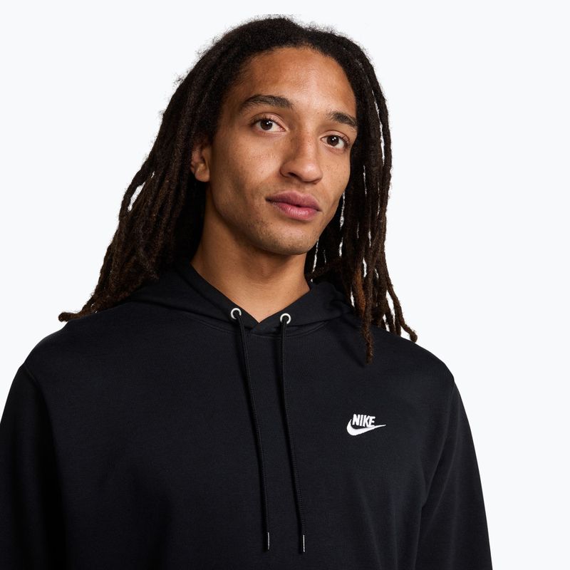 Hanorac pentru bărbați Nike Club French Terry Pullover Hoodie black/black/white 4