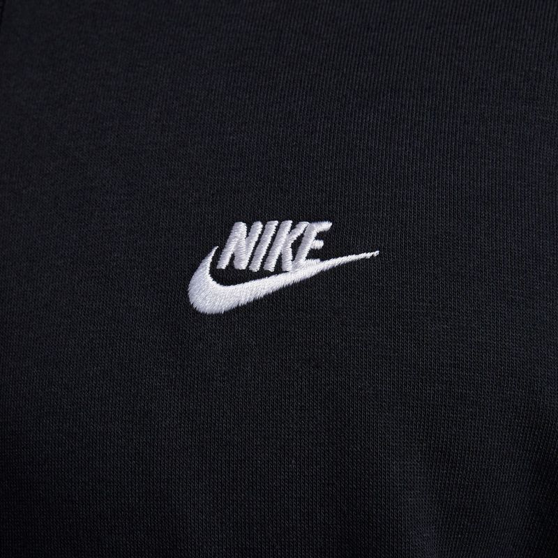 Hanorac pentru bărbați Nike Club French Terry Pullover Hoodie black/black/white 6