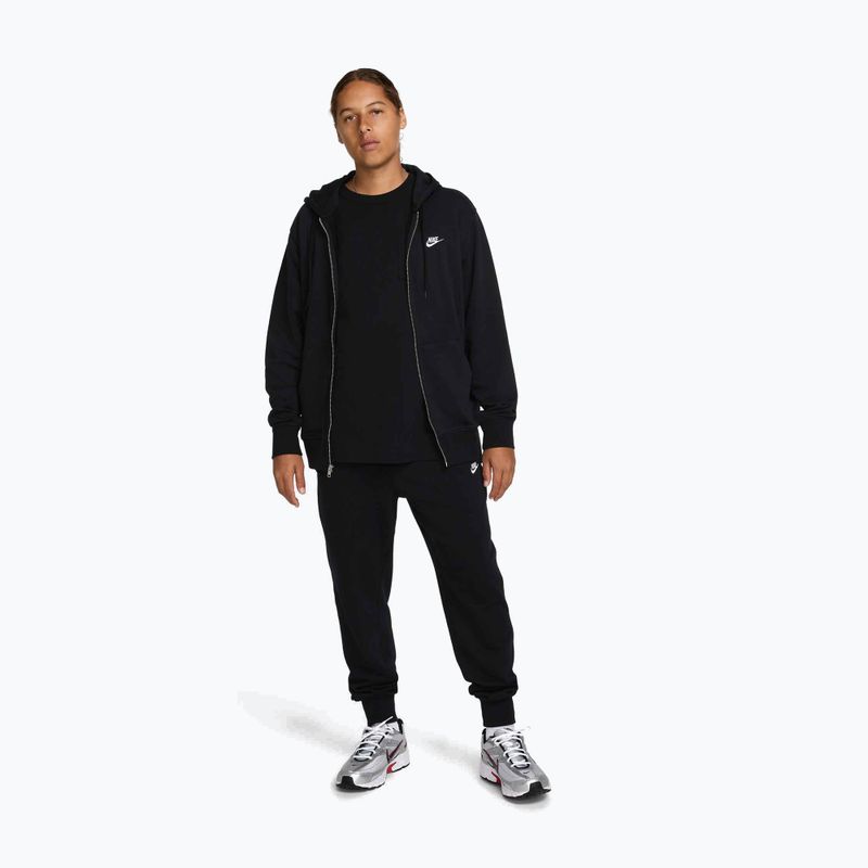 Bluză pentru bărbați Nike Club FZ Hoodie black/black/white 2