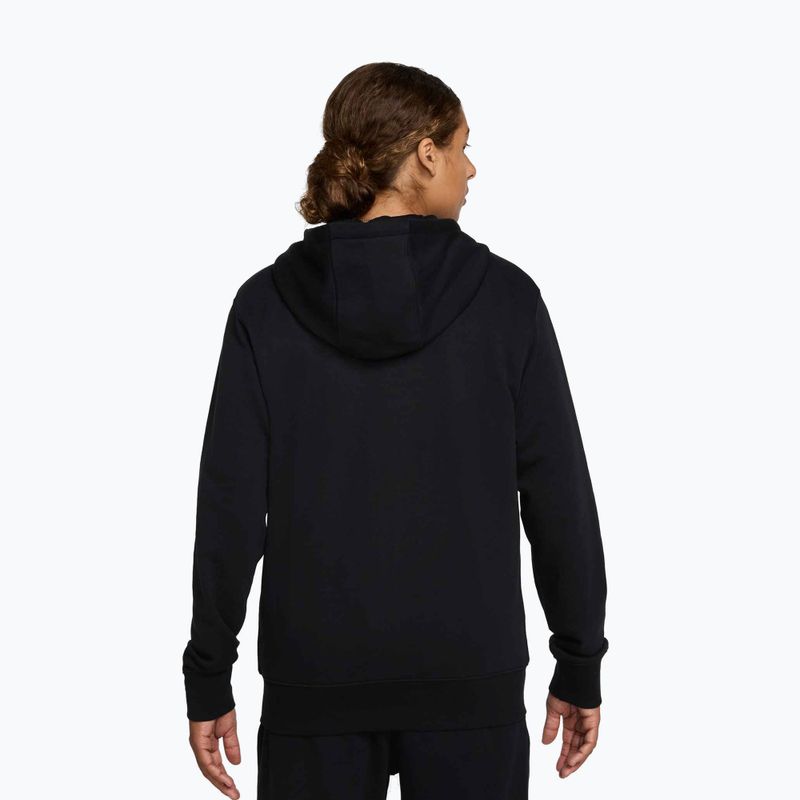 Bluză pentru bărbați Nike Club FZ Hoodie black/black/white 3