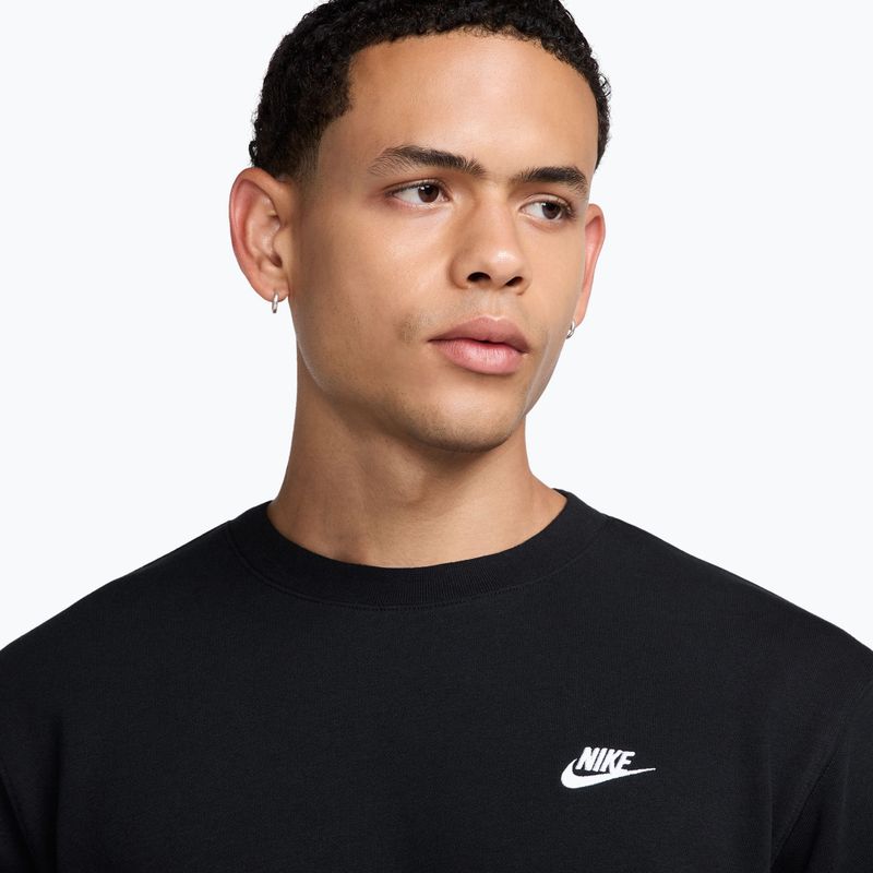 Bluză pentru bărbați Nike Club French Terry Crew Black/White 4
