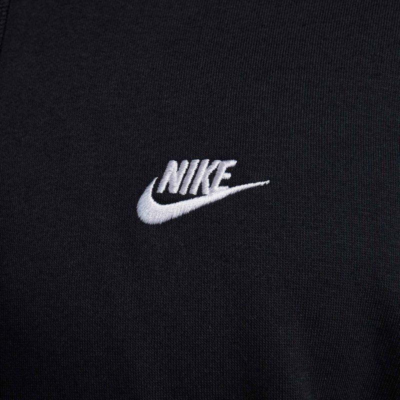 Hanorac pentru bărbați Nike Club French Terry Pullover Hoodie black/black/white 7