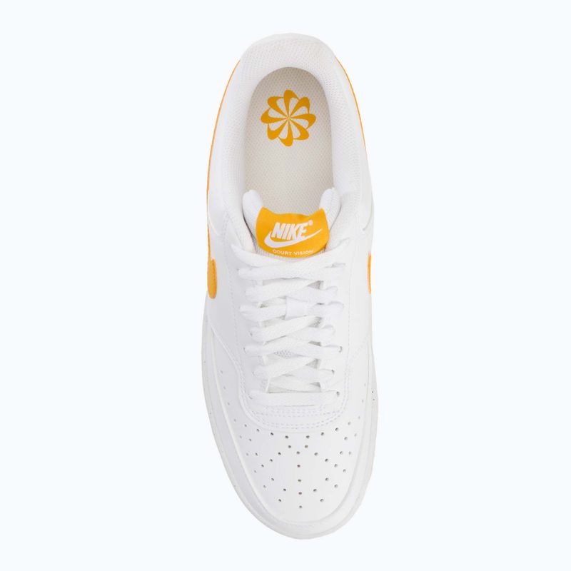 Încălțăminte pentru bărbați Nike Court Vision Low Next Nature white/university gold 5