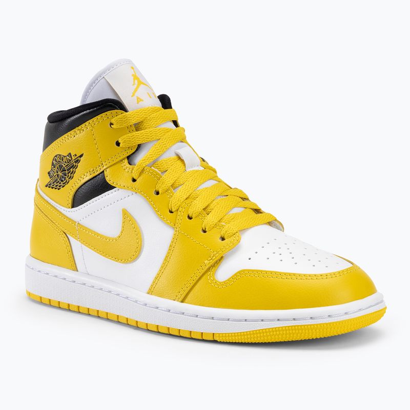 Încălțăminte pentru femei Nike Air Jordan 1 Mid white/black/vivid sulfur