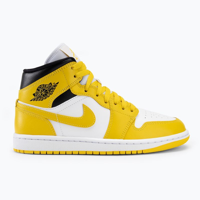 Încălțăminte pentru femei Nike Air Jordan 1 Mid white/black/vivid sulfur 2