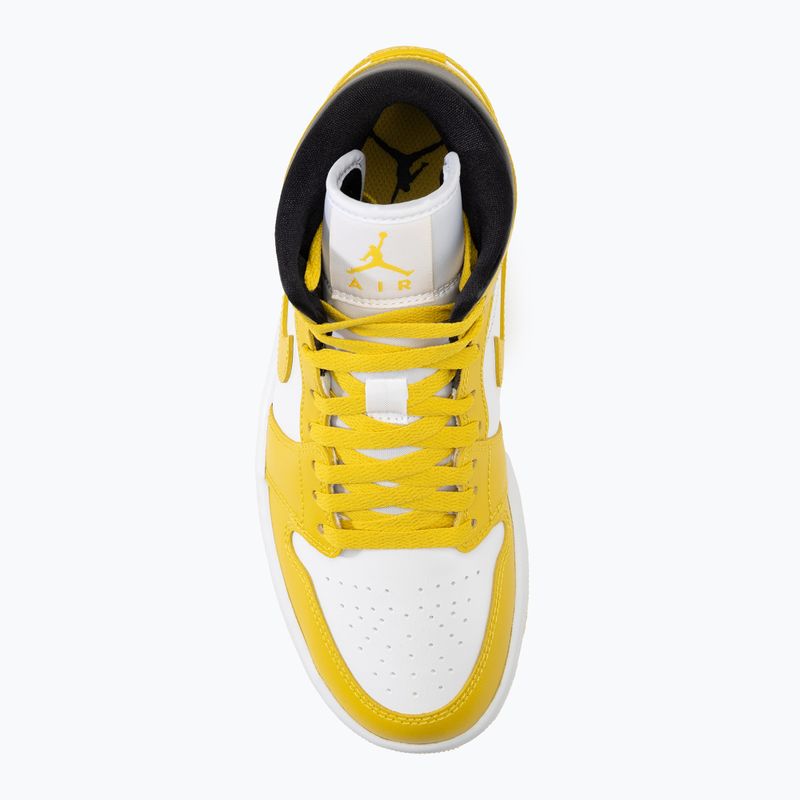 Încălțăminte damă Air Jordan 1 Mid white/black/vivid sulfur 5