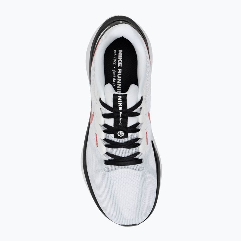 Încălțăminte de alergare pentru bărbați Nike Structure 25 white/black/light mmoke grey/fire red 5