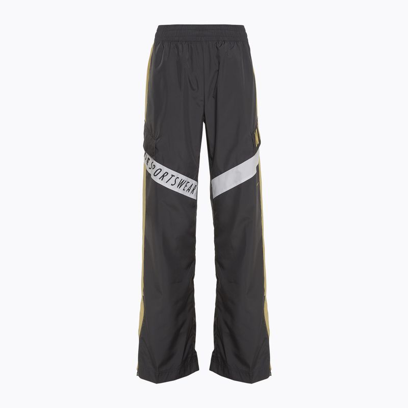 Pantaloni pentru femei Nike Sportswear Woven High-Waisted dark smoke grey/saturn gold/white