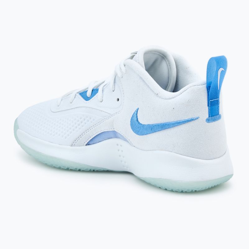 Pantofi de volei Nike React Hyperset 2 alb/alb/albastru valor 3