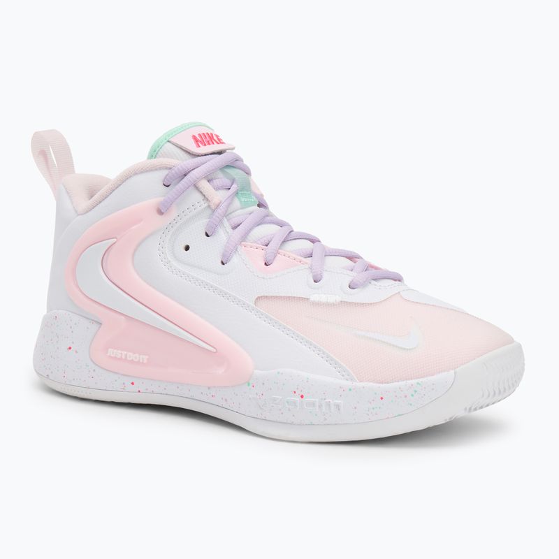 Pantofi Nike Hyperset 2 SE alb/roz hiper/spumă mentă/ceață violet/spumă roz