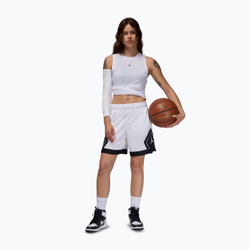 Spodenki koszykarskie damskie Nike Jordan Sport Diamond 4" white/black/black/white 2