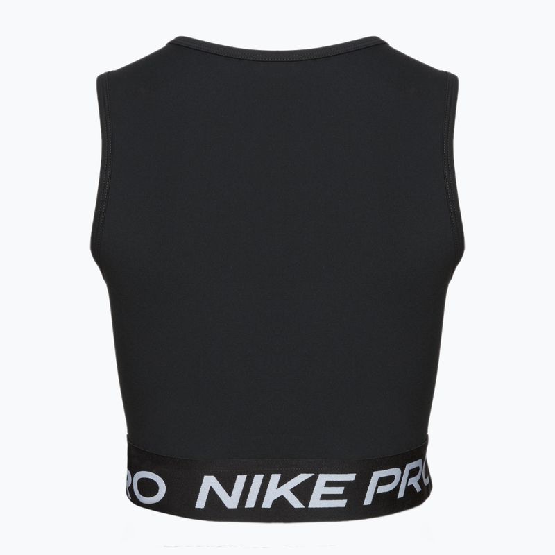 Tank top de antrenament pentru femei Nike Pro Dri-Fit black/white 2