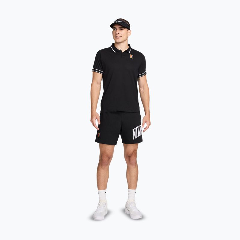 Tricou de tenis pentru bărbați Nike Court Heritage Polo black/white 2